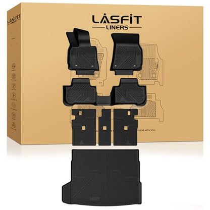 LASFIT Full Set Floor Mats for BMW X3 2025 2026 Custom Fit TPE All Weather 1st & 2nd Row & Seat Back Mat & Cargo Mat Car Mats and Trunk Liners Accessories for 30 xDrive M50 xDrive - size: 2) X3 2025-2026 | Full Set