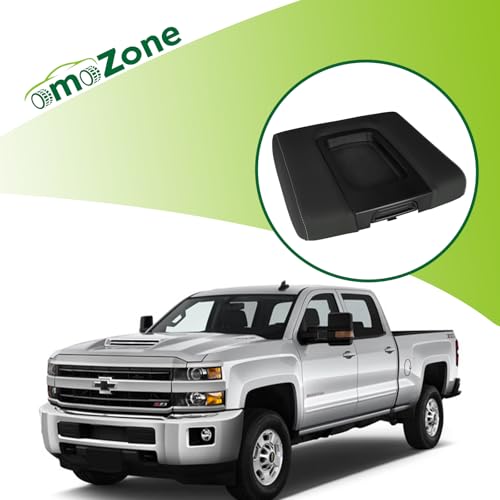 Front Seat Center Console Armrest Lid Cover with Liner Mat Black Compatible with 2014-2019 Chevrolet Chevy Silverado Suburban Tahoe GMC Sierra Yukon XL Replaces 22881398 22876379 - color: Black Armrest Lid with Mat