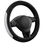 PIC AUTO Steering Wheel Cover, Glitter Gel Particles & Black Luxury Leather Car Steering Cover, Universal Fit 14.5"-15.5" Anti-Slip Car Wheels Cover for Girls & Women - color: Black