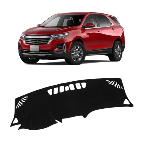 KUST Black Dash Cover for 2018-2023 2024 Chevrolet Equinox (Without HUD) (L, LS, LT, Premier) Non-Slip Dashboard Cover Polyester Dashboard Cover Accessories for Equinox Custom Fit Dash Mat No Glare - size: 55.12"×18.5"(Chevrolet Equinox 18-24)