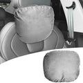 1 Pack Universal Car Headrest & Neck Support Pillow Soft Auto Seat Headrest Neck Rest Cushion for Driving with Adjustable Strap, Memory Cotton and Removable Cover, Ergonomic Design Gray