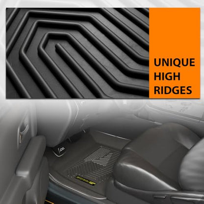 G-PLUS Floor Mats Fit for Dodge Ram 1500 2009-2024(19-24 Classic Body)/Fit Dodge Ram 2500 3500 2010-2018 Crew Cab w/Auto Trans, TPE Custom Fit All Weather Floor Liners 1st and 2nd Row,Black - size: 09-24|Fit Dodge Ram 1500 Crew Cab|3PCS