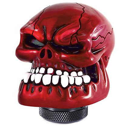 Skeleton Shifter Knobs Skull Gear Lever Handle Car Shift Head Fit Most Manual Automatic Transmission, Red - color: Red