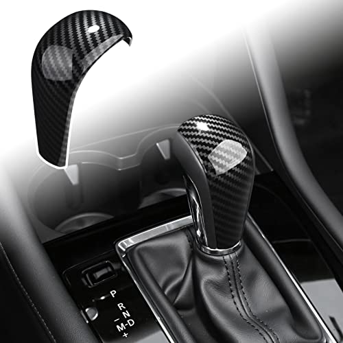 Compatible with Mazda 3 CX-30 CX-50 Accessories Sporty Car Gears Gear Panel Gear Shift Knob Cover Trim Cap Interior Decoration Sticker -Carbon Fiber Style