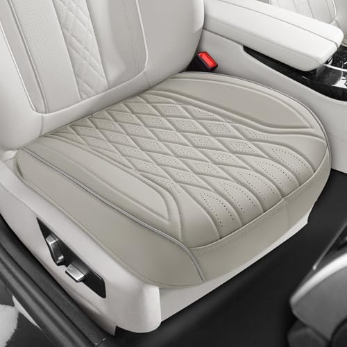 2 Pack Leather Bottom Car Seat Covers,Front Seat Covers for Cars,Driver Car Seat Cover,Luxury Faux Leather Seat Protectors,Full Wrap,Waterproof,for Most Vehicles,Sedan,SUV,Truck (Gray) - color: Gray, size: Standard Style B
