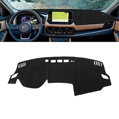 x xotic tech Center Console Dashboard Mat Pre-Cut Non-Slip Sunshield Sun Glare Protector Dash Carpet Pad Black Cover Compatible with Nissan Rogue 2021 2022 2023 2024 2025 2026 - color: Compatible with Nissan Rogue 2021-2026
