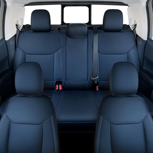 Leather Seat Covers Custom Fit for Maverick 2022-2026, Compatible with XL, XLT, Lobo, Lariat, Tremor Model - Armrest Covers Included - Faux Leather, Fully Covered, Fit Like a Glove
