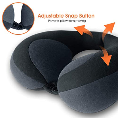 Kids Chin Supporting Travel Neck Pillow, Helps Support Head and Neck, Comfortably Designed for Head, Neck, and Chin Support - Ideal for Toddlers and Children,Black