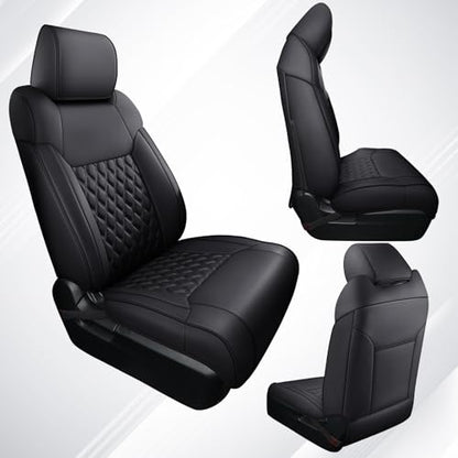 Huidasource Tacoma Front Seat Covers, Full Coverage Automotive Black Truck Seat Cover Custom Fit for 2005-2015 Double & Crew Cab 2nd Gen Toyota Tacoma Base Prerunner SR5 Limited(Front Pair/Black) - color: Front Pair/Black, size: 2nd Gen Tacoma 2005-2015 C