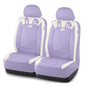 PIC AUTO Car Seat Covers, Cute Rabbit Premium Purple Leather Seat Covers, Universal Fit Front Seat Covers for Cars, Trucks, SUVs, Soft & Wear-Resistant Auto Interior Protection with Airbag-Compatible - color: Purple