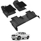 3W Floor Mats & Carpet Fit Toyota Tundra 2014-2021 (Only for CrewMax Cab) TPE All Weather Custom Fit Floor Liner for Toyota Tundra 1st and 2nd Row Full Set Car Mats, Black - style: 8. Tundra|14-21|Floor Mats&Carpet