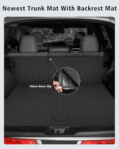 Floor Mats Custom for Subaru Outback 2026 Trunk Mat with Backrest Mat All Weather TPE Full Set Liners Cargo Protector for Outback 2026 Accessories, Black - size: For Subaru Outback 2026