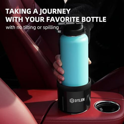 Car Cup Holder Expander, Cup Holder Extender Adapter for Car with Expandable Insert, Compatible with Yeti 20/26/30oz, Hydroflask 32/40oz, Large Water Bottles in 3.0"-4.1"
