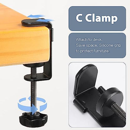 Desk Organizer Clip on Desk Cup Holder Pencil Holder for Desk Storage Beverages Phone Holder Desk Organizer and Accessories Office School Home