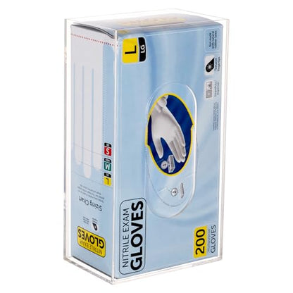 Acrylic Glove Box Holder Wall Mount Disposable Glove Dispenser Storage Organizer for Kitchen, Lab, Garages, Office, Clear - size: Single