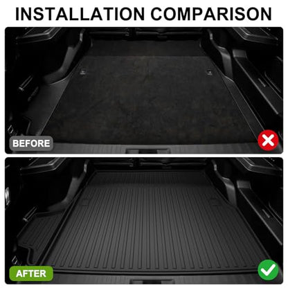 AOMSAZTO Floor Mats Compatible with 2025 2026 Toyota 4Runner (Not fit Hybrid), All Weather TPE Custom Fit Cargo Mat Floor Liner Set - Only 5 Seat (Floor Mats+Cargo Liner) - style: 2025 toyota 4runner floor mats and cargo mat