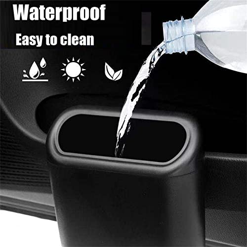 Car Trash Can with Lid, Mini Universal Vehicle Mini Leakproof Garbage Can Bin with 30pcs Trash Bags，Waterproof Car Bin for Front Back Seat Accessories for Auto Office Home(Black) - size: Car Trash Can - Black with 30 Trash Bags