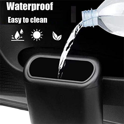 Car Trash Can with Lid, Mini Universal Vehicle Mini Leakproof Garbage Can Bin with 30pcs Trash Bags，Waterproof Car Bin for Front Back Seat Accessories for Auto Office Home(Black) - size: Car Trash Can - Black with 30 Trash Bags