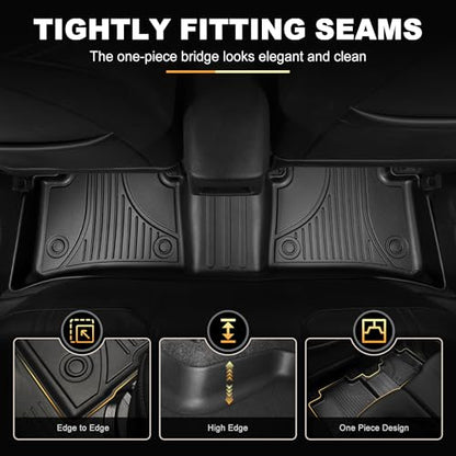 Automotive Floor Mats & Cargo Liners Compatible with 2014 2015 2016 2017 2018 2019 Toyota Corolla Floor Mats & Trunk Mat Set, All Weather TPE Floor Liners Cargo Mats (Not fit Hatchback Model). - style: 2014-2019 | For Toyota Corolla 1st & 2and Row & Cargo