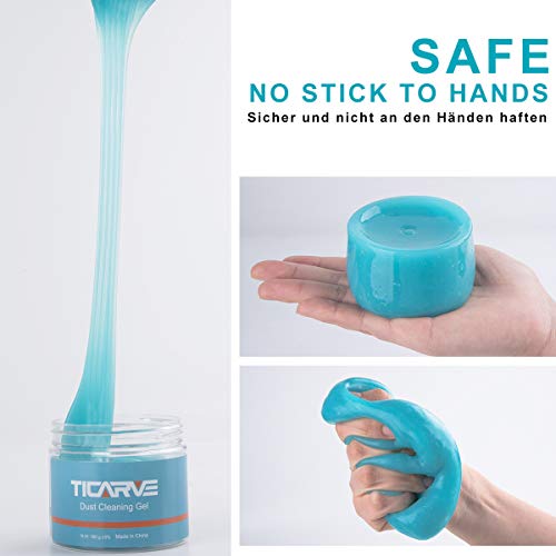 TICARVE Cleaning Gel for Car Detail Tools Car Cleaning Automotive Dust Air Vent Interior Detail Putty Universal Dust Cleaner for Auto Laptop Car Slime Cleaner - color: Blue 1 Pack