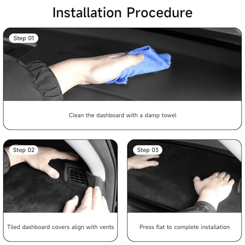 Dashboard Cover Mat for Subaru 2025 2026 Forester Accessories Black Flannel Material Anti-Slip Dash Cover Mat Sunshade Glare UV Rays Protector - size: for Subaru 2025-2026 Forester