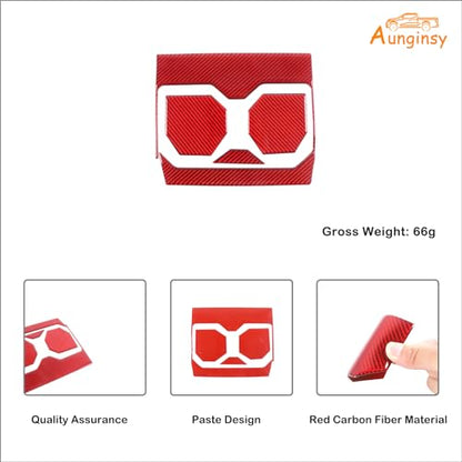 Car Front Seat Central Armrest Cup Holder Cup Panel Trim Sticker Compatible with Toyota Tundra/Sequoia 2022-2024 Real Carbon Fiber Center Console Cup Holder Decorative Frame Protect Cover Accessories - size: Central Control Cup Holder Panel Trim