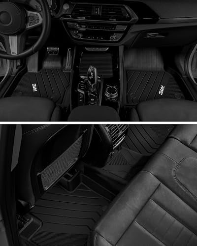 3W Floor Mats Compatible for BMW X3 F25 2011-2017 / BMW X4 2015-2018 xDrive28i/28d/35i/M40i Custom Fit TPE All Weather Floor Liner for 1st and 2nd Row Full Set Car Mats, Black - style: 2) X3 2011-2017 | Floor Mats