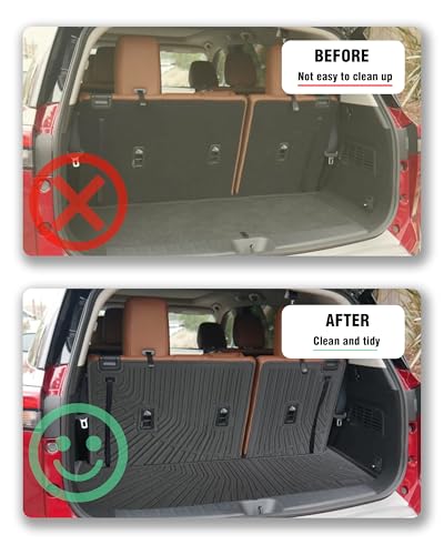 Cargo Liner Compatible with 2022-2025 Nissan Pathfinder Trunk Mat Cargo Mat Back Seat Cover Protector(Backrest Mats+Trunk Mat) - size: FOR 2022-2025 Nissan Pathfinder