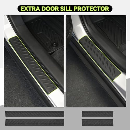 Tongama-Floor Mats for 2022-2026 Nissan Pathfinder 7 Seat with Bucket Seats, All Weather TPE Trunk Mat with Backrest Mat & 2nd Row Backrest Mats & Cargo Net & Full Coverage Door Sill Guards Kit