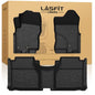 LASFIT Floor Mats for Nissan Frontier 2009-2021 King Cab (Not Fit Crew Cab), All Weather TPE Custom Fit Easy Clean Durable No-Curling Floor Liners for Frontier 1st & 2nd Row Car Mats, Black - size: 1)For Nissan Frontier | 2009-2021 | King Cab