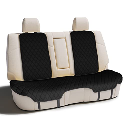 FH Group Car Seat Cushion Neosupreme Automotive Seat Cushions - Universal Fit, Rear Car Seat Cushion, Car Seat Cushions With Non-slip Silicone Backing for SUV, Sedan, Van Rear Set Black - color: Black, style: Rear Bench