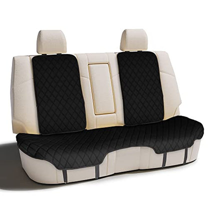 FH Group Car Seat Cushion Neosupreme Automotive Seat Cushions - Universal Fit, Rear Car Seat Cushion, Car Seat Cushions With Non-slip Silicone Backing for SUV, Sedan, Van Rear Set Black - color: Black, style: Rear Bench