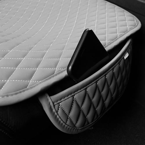 West Llama Pu Leather Car Seat Bottom Covers Protectors Include 1 Rear Bench Seat Cover Universal Fit 90% Vehicles,Gray - color: E-Gray, size: Universal Fit - Rear Only