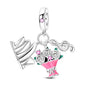 NARMO Charms for Bracelets 925 Sterling Silver Star Dangle Charms Car Keys Lipstick Dangle Charm Beads for Women Bracelets Necklace - color: Opera House