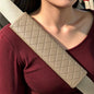 Beige PU Leather Seat Belt Covers - 2Pcs, Diamond Stitched Seat Belt Pads, Universal Fit for Car Truck SUV - color: gw-beige