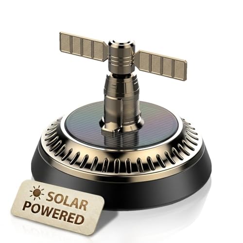 Solar Dashboard Spinner, Sun Powered Kinetic Car Diffuser Decoration, Automotive Accessories, Home Office Desk, Spring Birthday Gift Exchange, Fragrance & Aroma Cores Sold Separately (Space Station) - color: Space Station