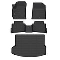 GINOWY- Floor Mats & Cargo Liner for Kia Seltos 2020-2023, TPE All Weather Protection Seltos Car Mats, Custom Floor Liners Non-Slip Trunk Mat, Waterproof Accessories Black - style: 30) for KIA Seltos 2020-2023 Full Set