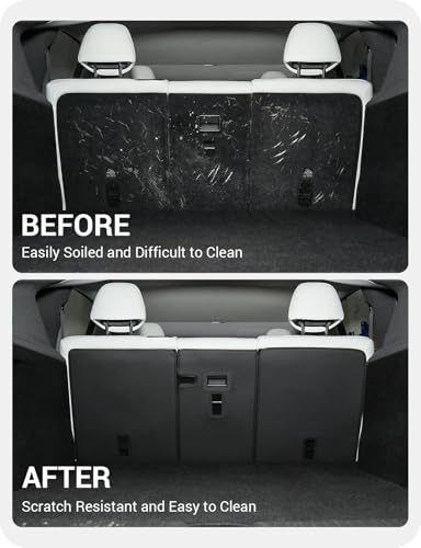 BASENOR Rear Seat Back Cover for 2026 2025 Tesla Model Y Juniper 5 Seats All Weather Seatback Liner Backrest Mats Pet Dog Friendly Model Y Accessories 3PCS (Standard/Premium/Performance) - size: 2025 2026 Model Y Juniper