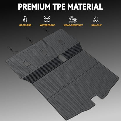 Cargo Mat for 2020-2025 2026 Ford Escape Gas (Not for PHEV), Full Coverage All Weather Trunk Cargo Liner with Backrest Protectors for Escape Accessories