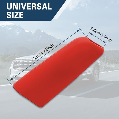 Car Handbrake Cover Gear Shift Knob Cover, Auto Comfortable Grip Handbrake Cover, Silicone handbrake Cover for Most Vehicle Handbrake - color: Red