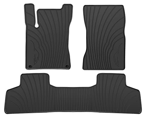 Car Floor Mats Custom Fit for Mercedez Benz GLB 250 200 35 AMG 2020-2025 Black Rubber All Weather Protection Auto Floor Liners Heavy Duty Odorless - color: All Black, size: 2020-2025 Benz GLB