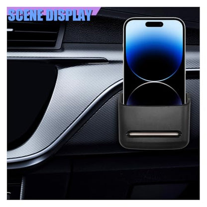 Car Front Seat Organizer, Multifunctional Self-Adhesive Car Dashboard Cell Phone Holder, Universal Vehicle Interior Storage Box Accessories for Keys, Cards, Coins, Sunglasses (2PCS)