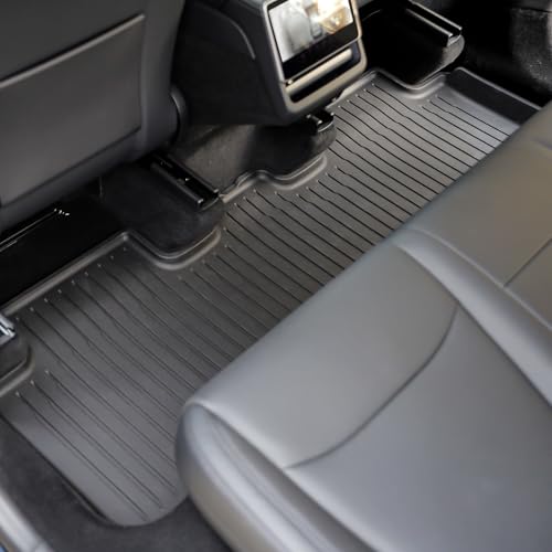 WEIZE Tesla Model Y Juniper Floor Mats 2025 2026, 11 PCS Full Set All Weather Non-Slip Floor Mats & Cargo Liners, Black Car Mats for Tesla Interior Accessories ((Not for Standard) - style: 2025 2026 for Tesla Model Y Juniper 11 PCS