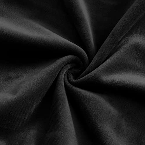 FORCHEER Dining Bench Cover Velvet Black Bench Slipcover 60inch Stretch Bench Seat Protector for Bedroom, Kitchen Washable(Velvet-Black) - color: Velvet-black