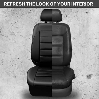 CAR PASS Faux Leather Car Seat Covers Front Seats Only, 3D Foam Support Car Seat Covers, Universal fit for Trucks Vans SUVs Sedans Automotive Comfortable, Airbag Compatible 2 Pieces Front Solid Black - color: Black Front