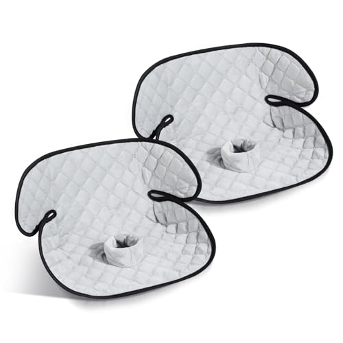 2 Pack Car Potty Training Seat Protector, Waterproof Toddler Car Seat Potty Training Cover, Piddle Pads & Liners for Baby Stroller, Booster & Travel,Non-Slip Pee Protector for Carseat (Grey)