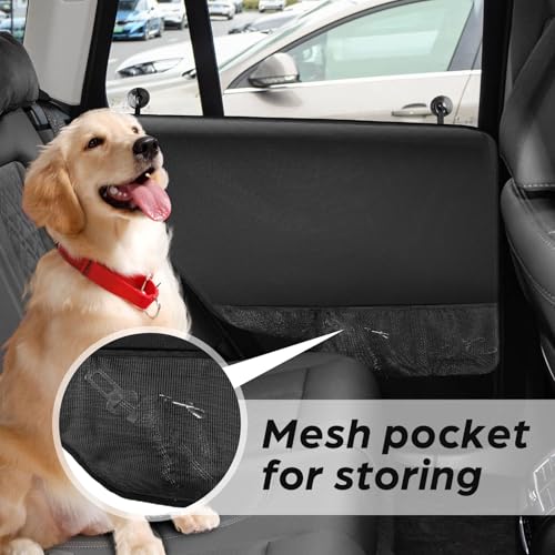 fidozen Dog Car Door Protector - 2 Pack Durable & Universal Fit Anti-Scratch Waterproof Vehicle Door Covers, Guards Your Car from Dog Scratching, Essential Accessories for SUV Interiors，Black