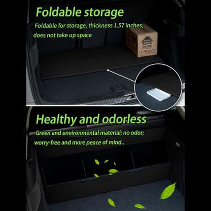 Collapsible Trunk Organizer for Cars, Custom Fit for Toyota Camry 2018-2025 Sedan, 30.7x11x11 Inches Foldable Car Storage Box with Suede Fabric, for Groceries, Sports, Travel & Emergency Kits