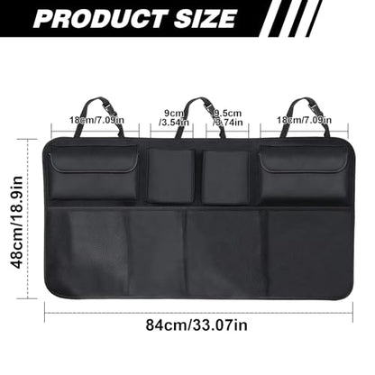 Car Trunk Organizer, Trunk Hanging Large Storage with Adjustable Straps, Waterproof Collapsible Cargo Storage Bag with 4 Pockets & 4 Mesh Pouches, Car Interior Accessories for SUV, Truck - size: Style1