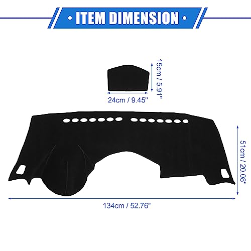 Dashboard Dash Cover Compatible for Chevy Trax 2014-2016, Durable Polyester Black Front Dash Cover Mat